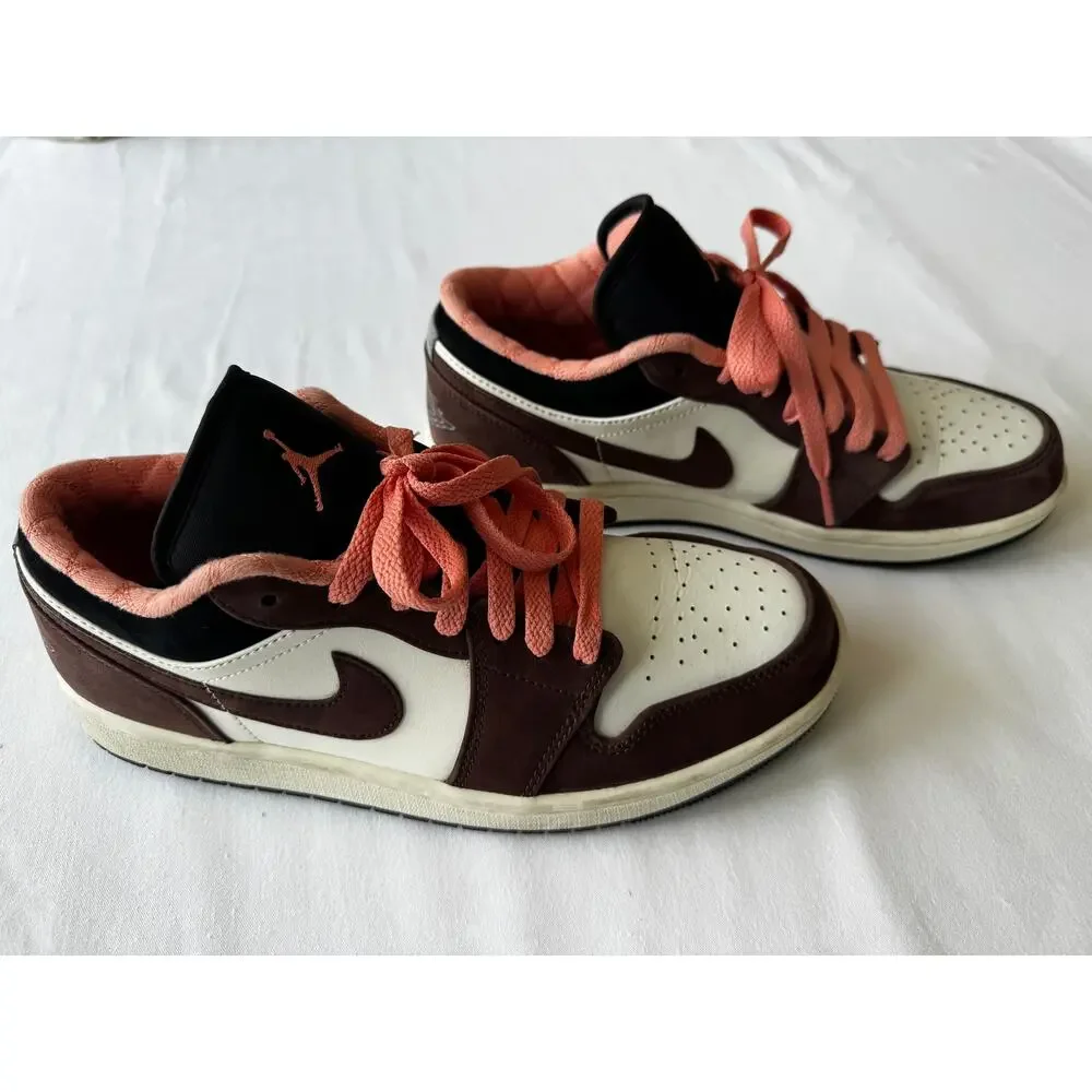 Nike Air Jordan 1 Low SE Brown Pink White Sneakers Men’s Size 8